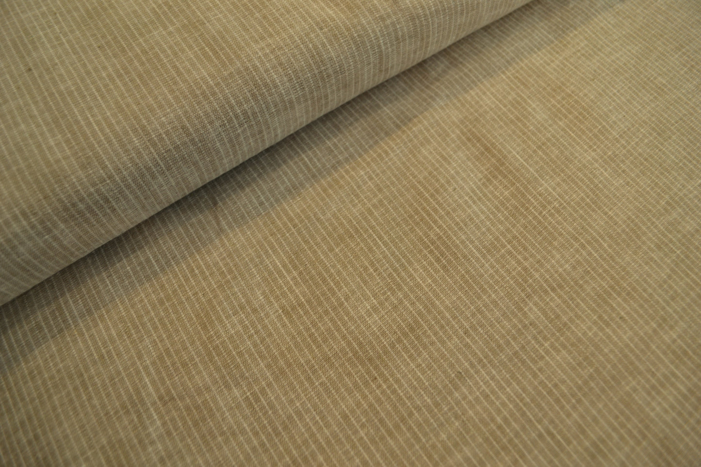 Baumwoll-Leinen Nadelstreifen weiß oliv *Breite 144cm*