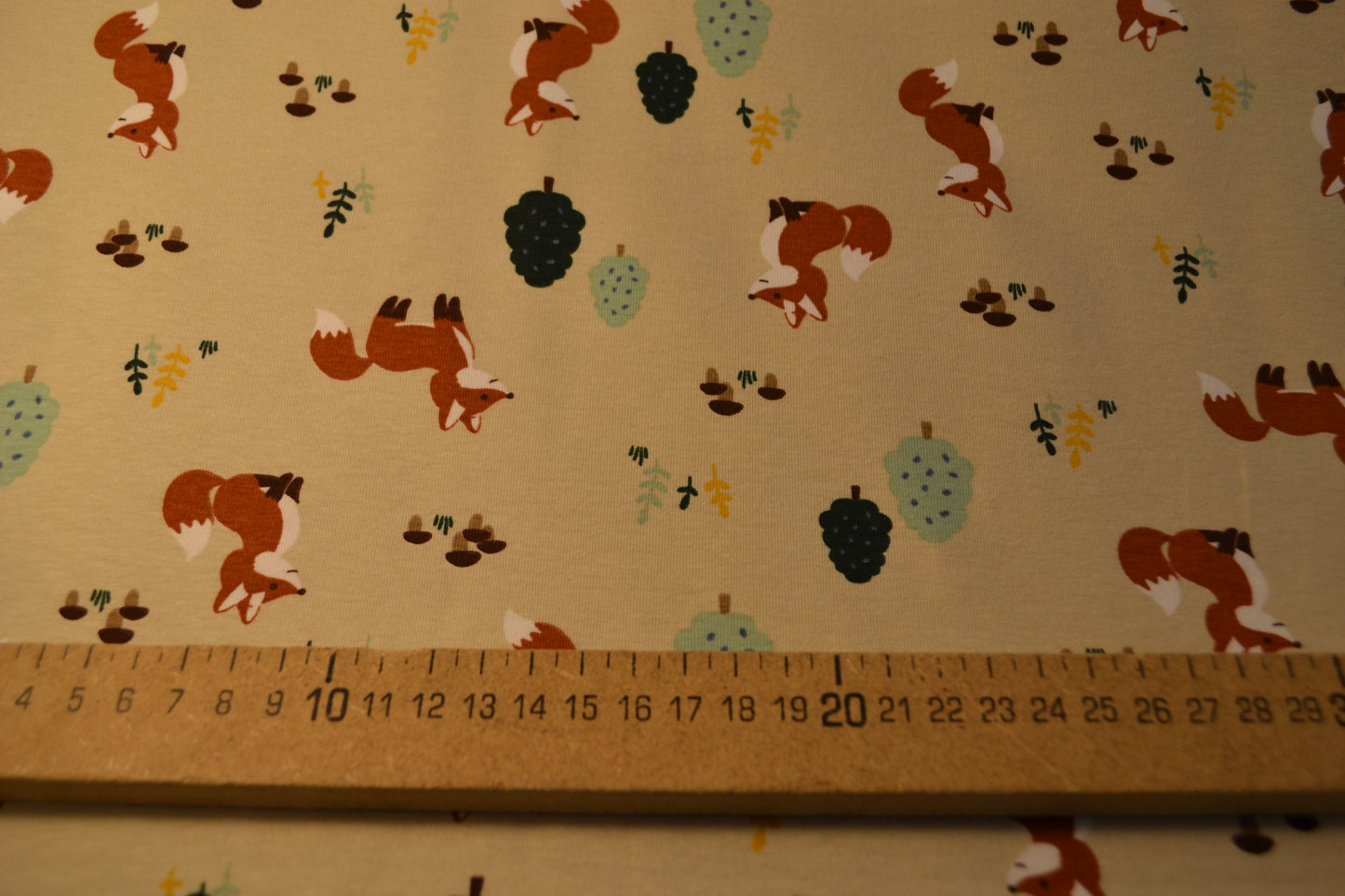 Baumwoll Jersey "Fuchs" braun beige *Breite 147cm*