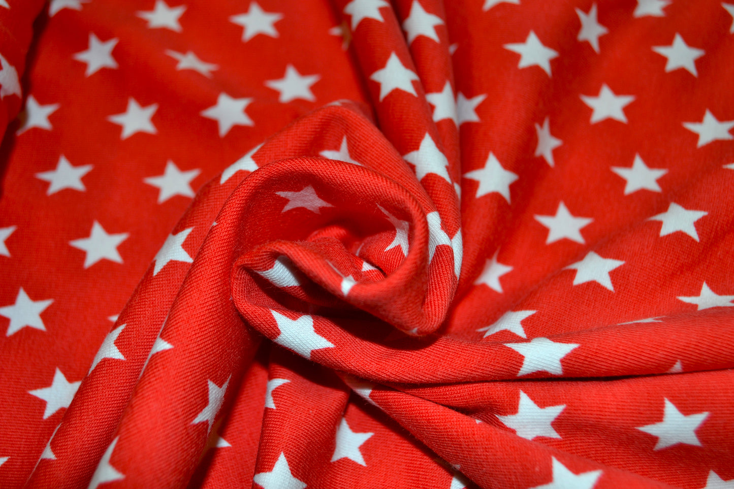 Baumwoll Jersey "Sterne" rot *Breite 152cm*