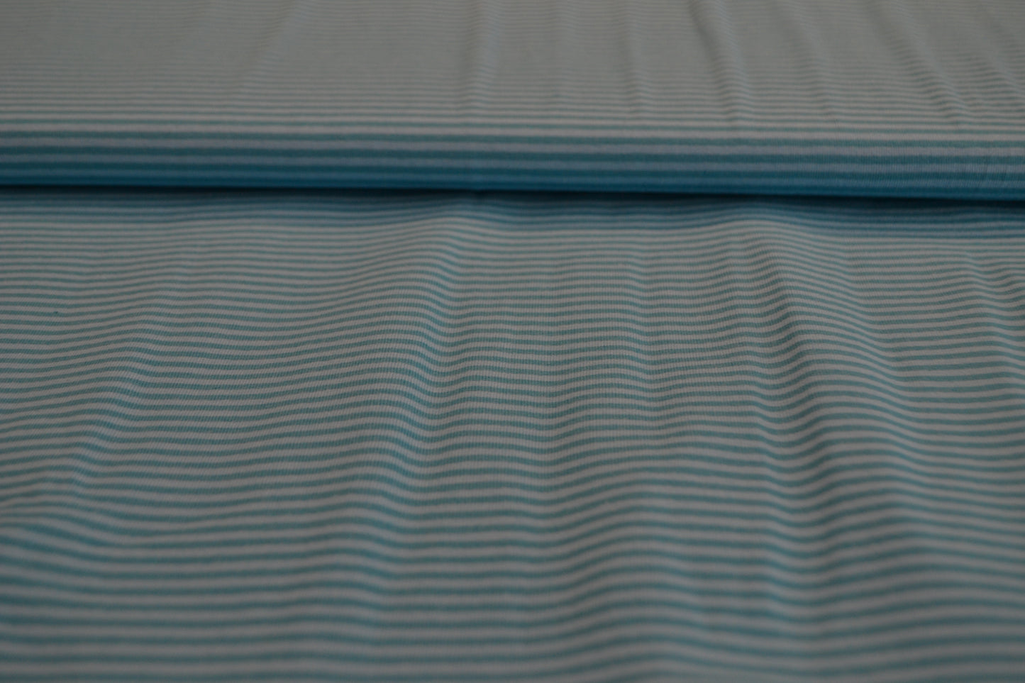 Baumwoll Jersey "Streifen" türkisblau *Breite 150cm*