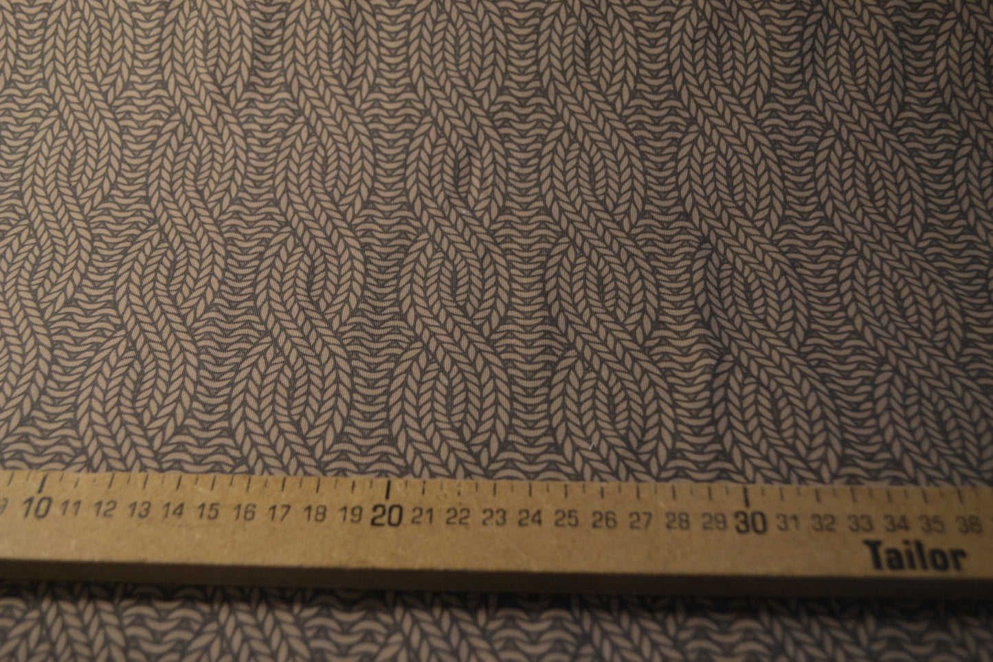 Baumwoll Jersey "Strickmuster" beige braun *Breite 151cm*
