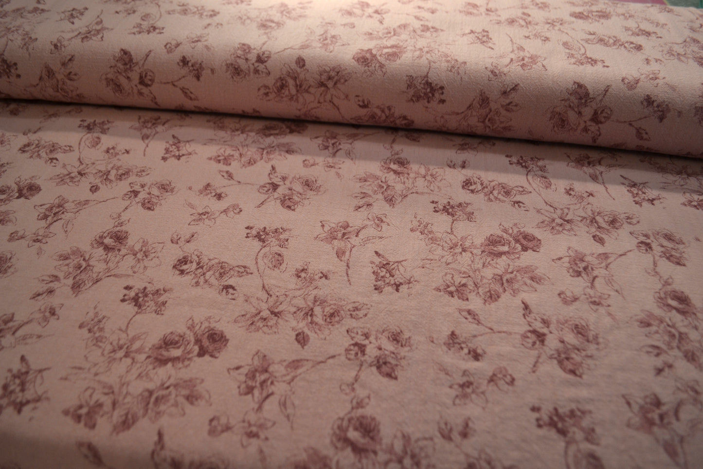 Baumwolle Vintage Rosen rosa *Breite 140cm*