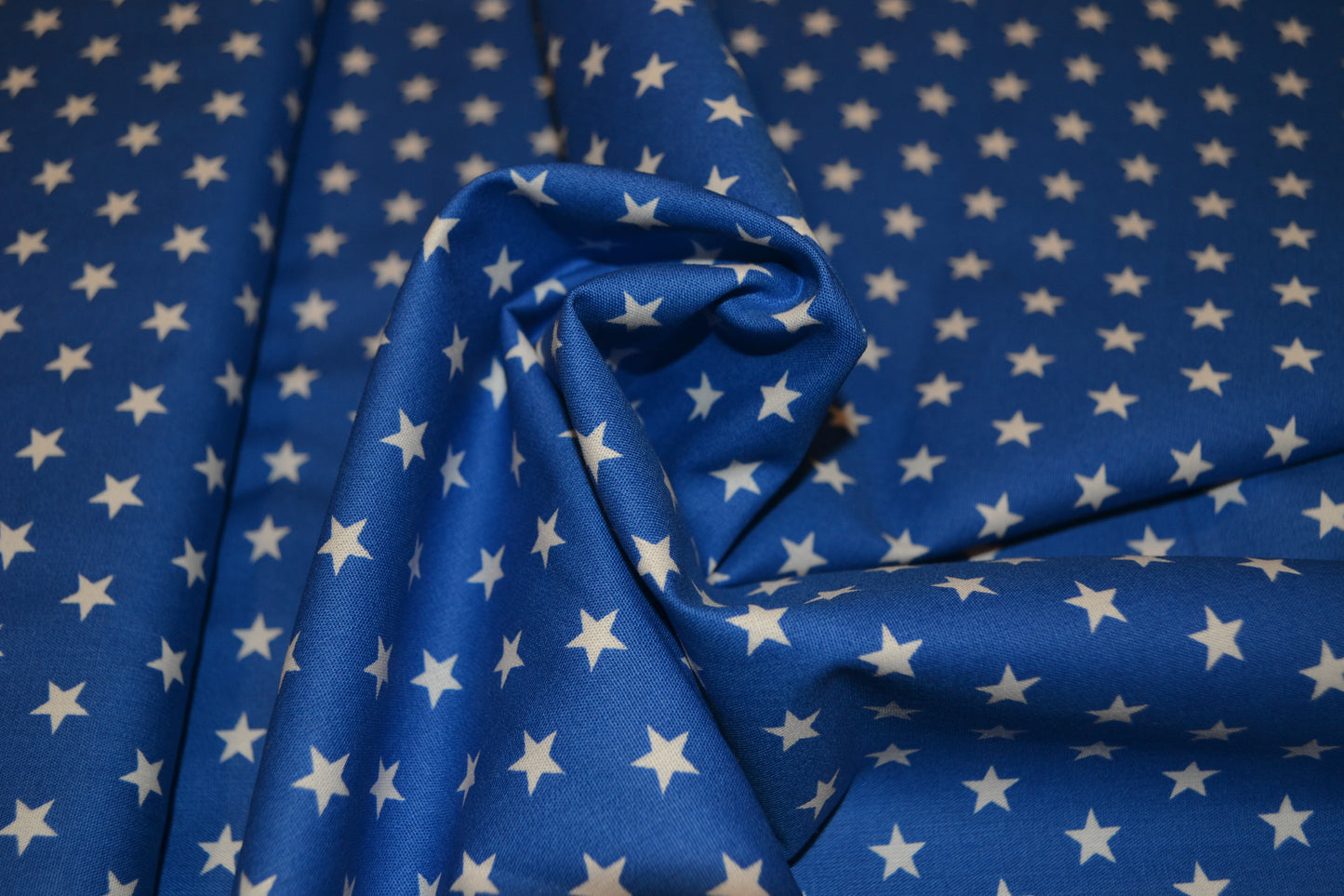 Baumwoll Jersey "Sterne" royalblau *Breite 152cm*