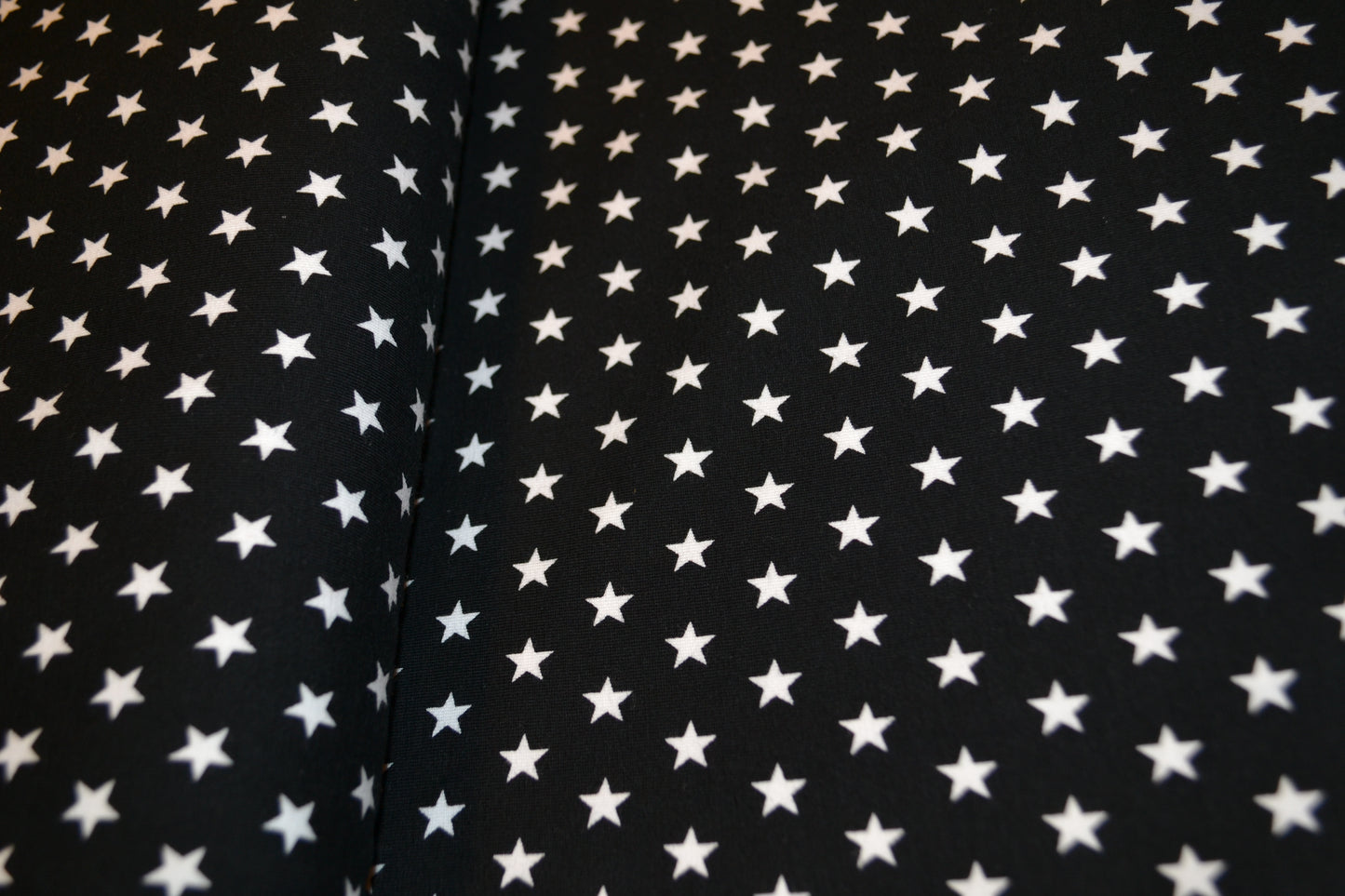 Baumwoll Jersey "Sterne" schwarz *Breite 152cm*
