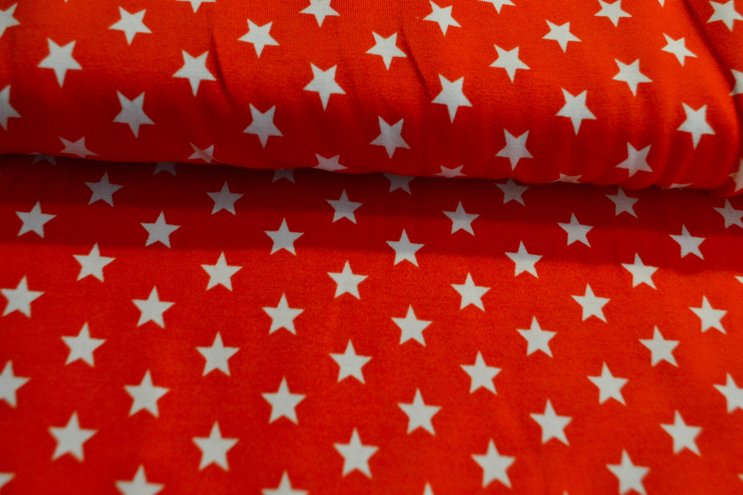 Baumwoll Jersey "Sterne" rot *Breite 152cm*
