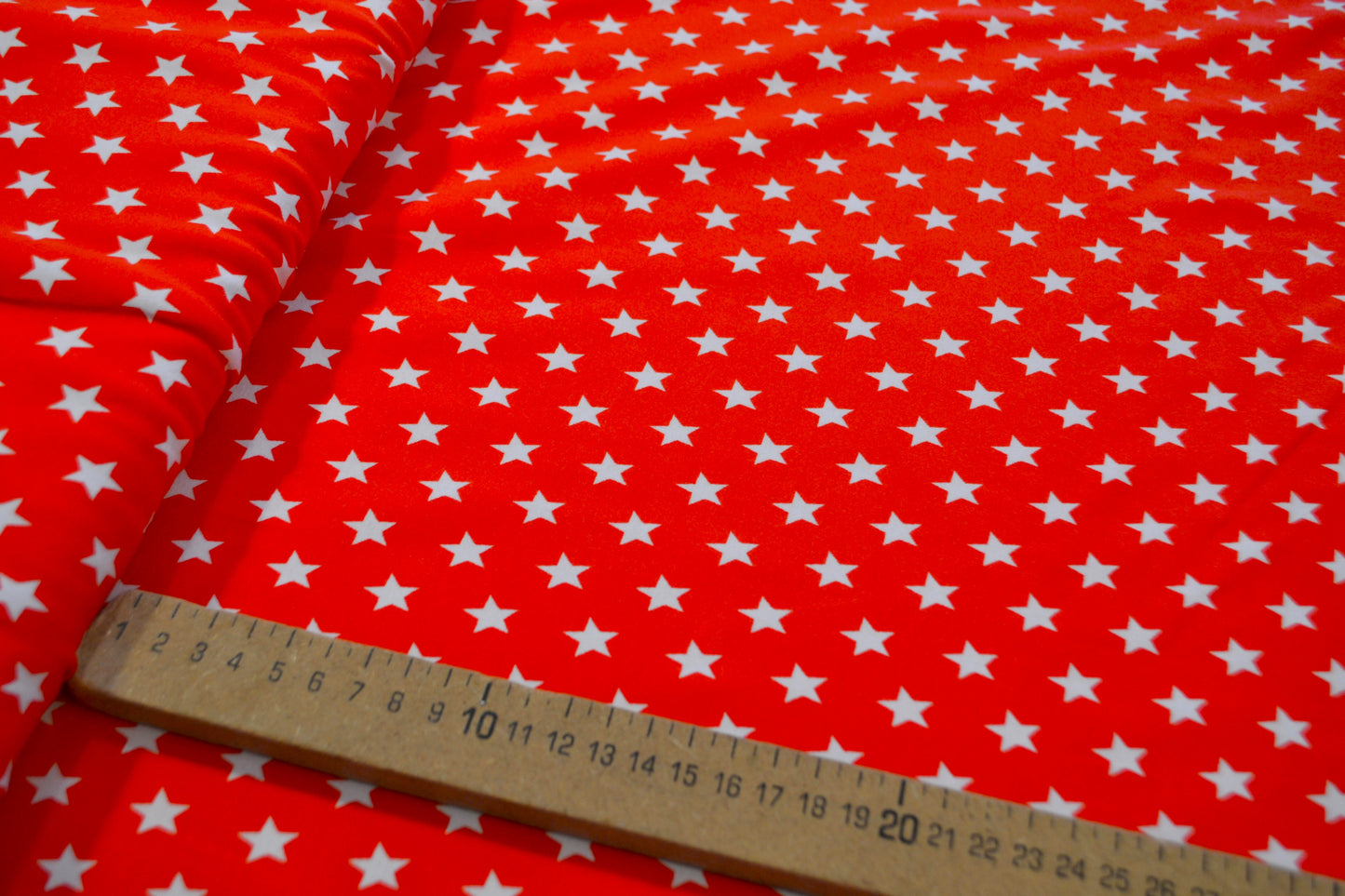 Baumwoll Jersey "Sterne" rot *Breite 152cm*