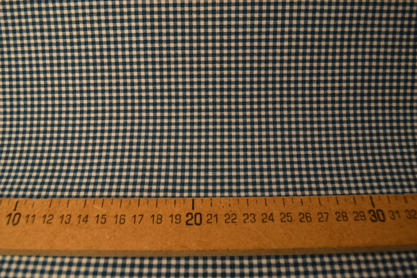 Baumwoll Jersey "Mini-Karo" petrol grün *Breite 150cm*