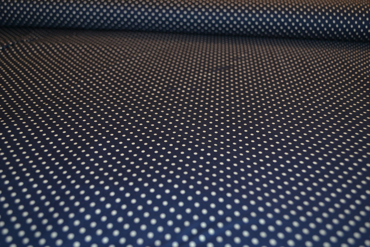Baumwolle "Punkte" weiß dunkelblau *Breite 152 cm*