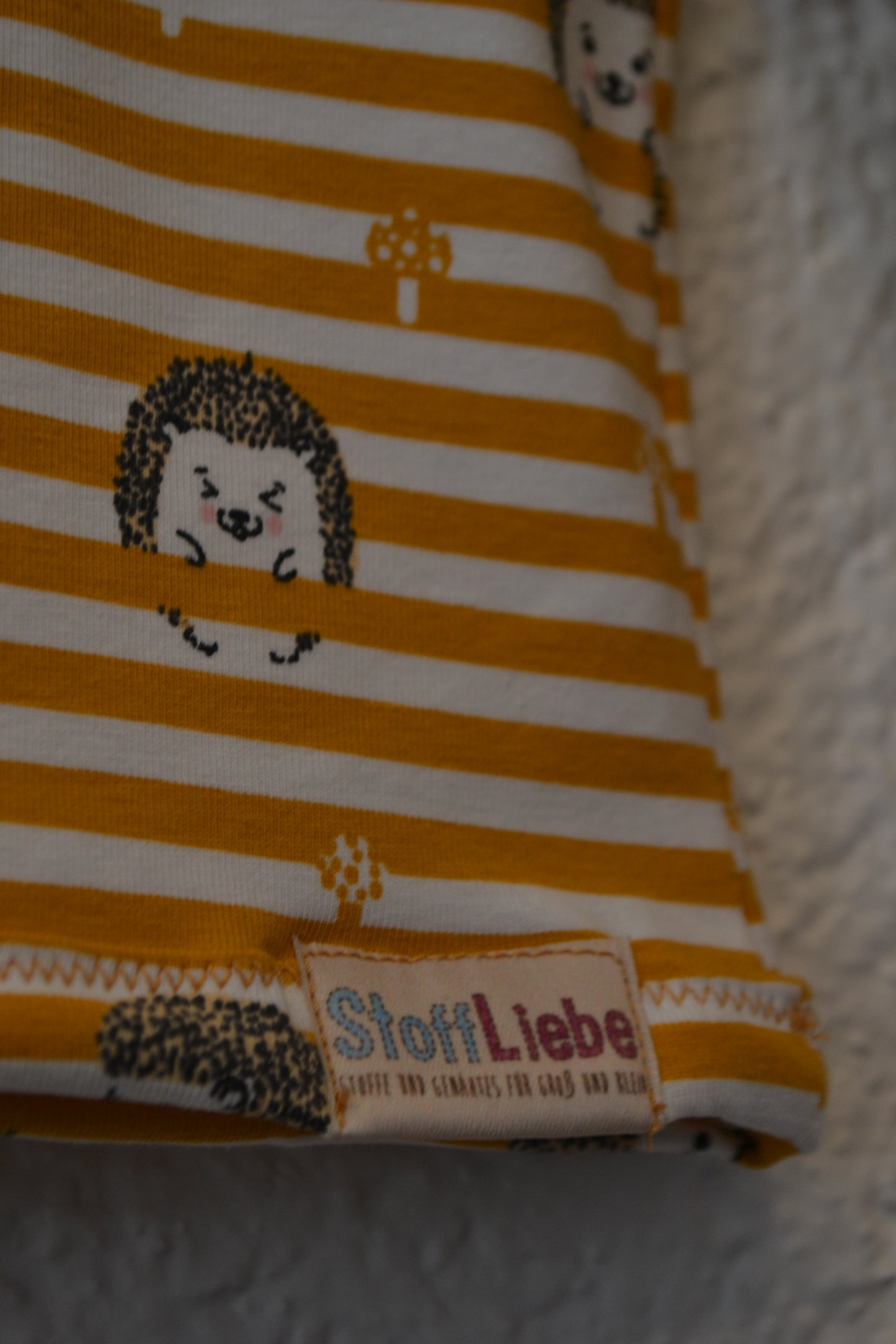 Sweat Pulllover Igel Streifen curry Gr. 98