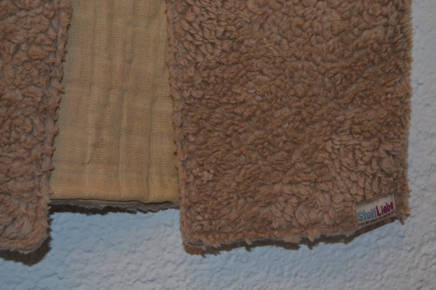 Teddyfleece Weste hellbraun beige Gr. 122
