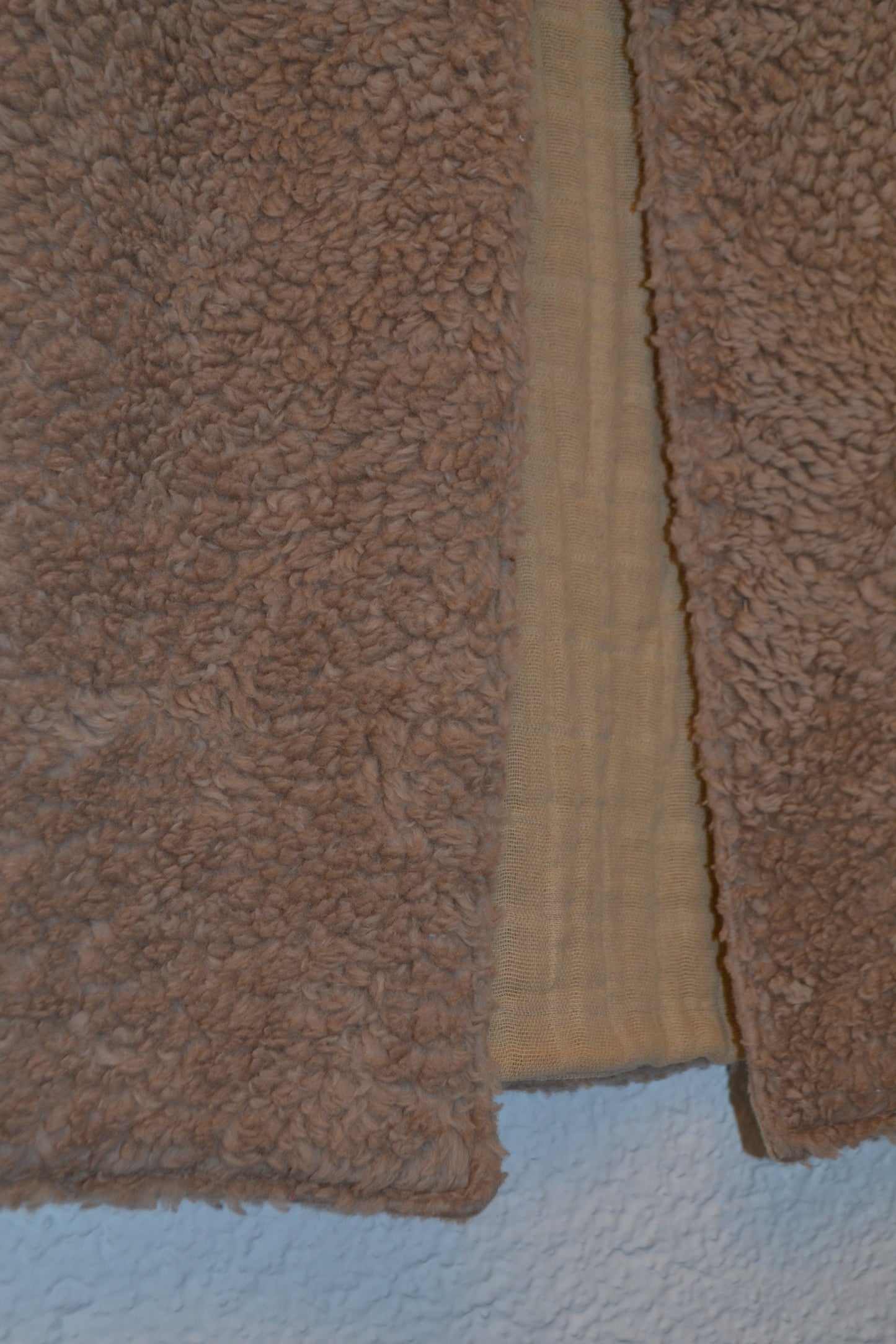 Teddyfleece Weste hellbraun beige Gr. 122