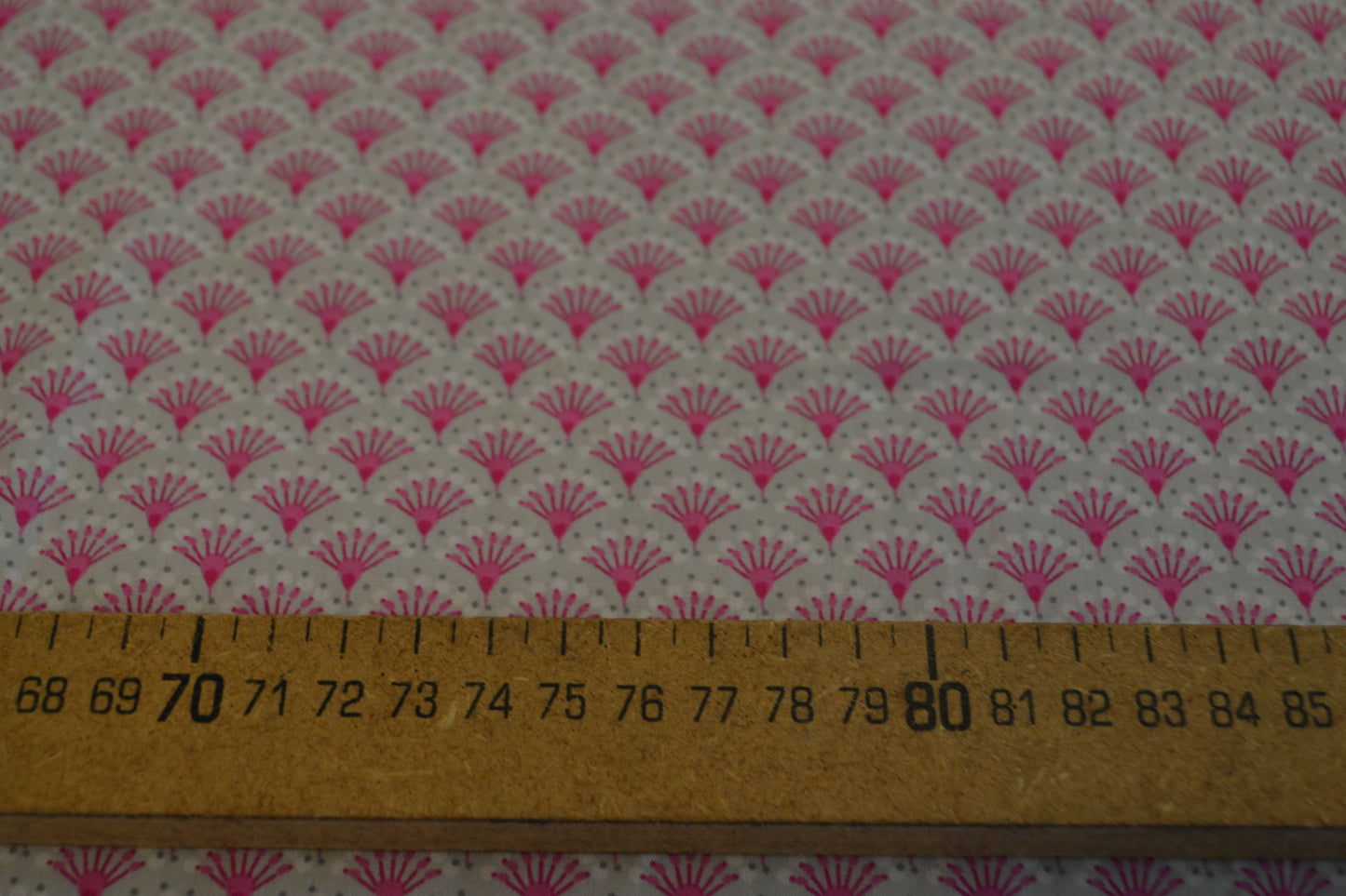 Baumwolle "Fächer Blume" rosa grau *Breite 149 cm*