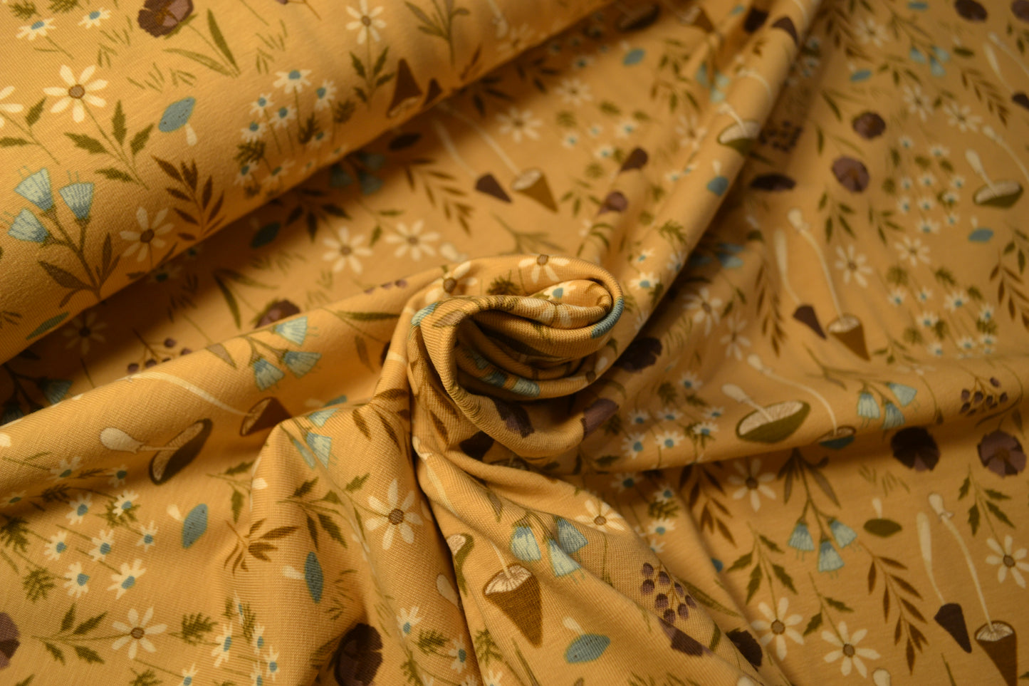 Baumwoll Jersey "Waldwiese" beige *Breite 151cm*