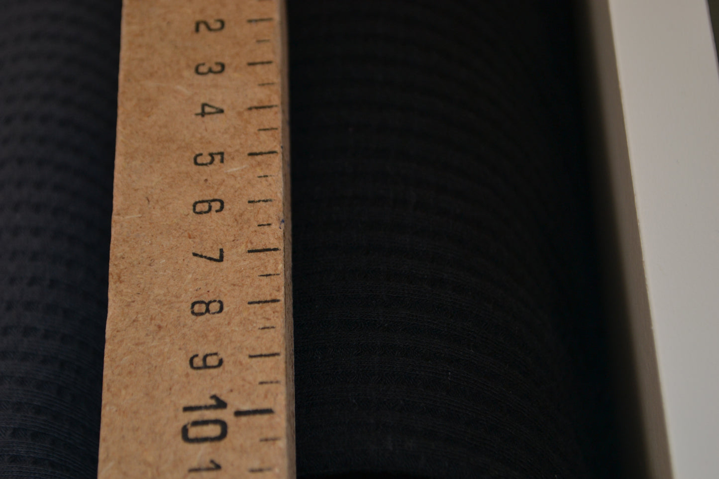 Waffeljersey uni schwarz *Breite 140cm*
