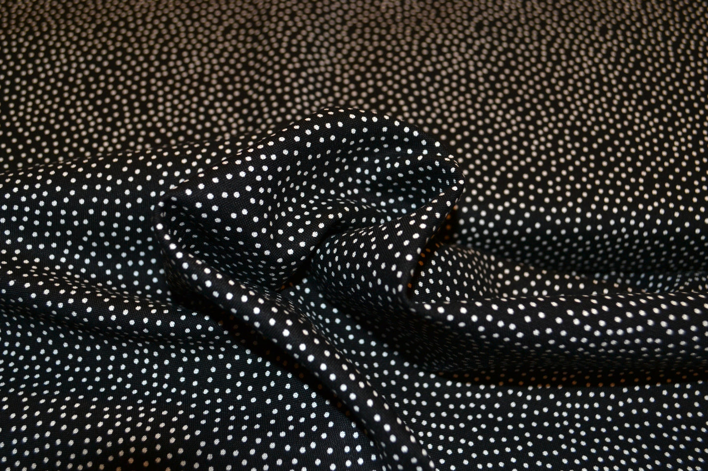 Patchwork Baumwolle "Minidots kleine Punkte" weiß schwarz *Breite 110 cm*