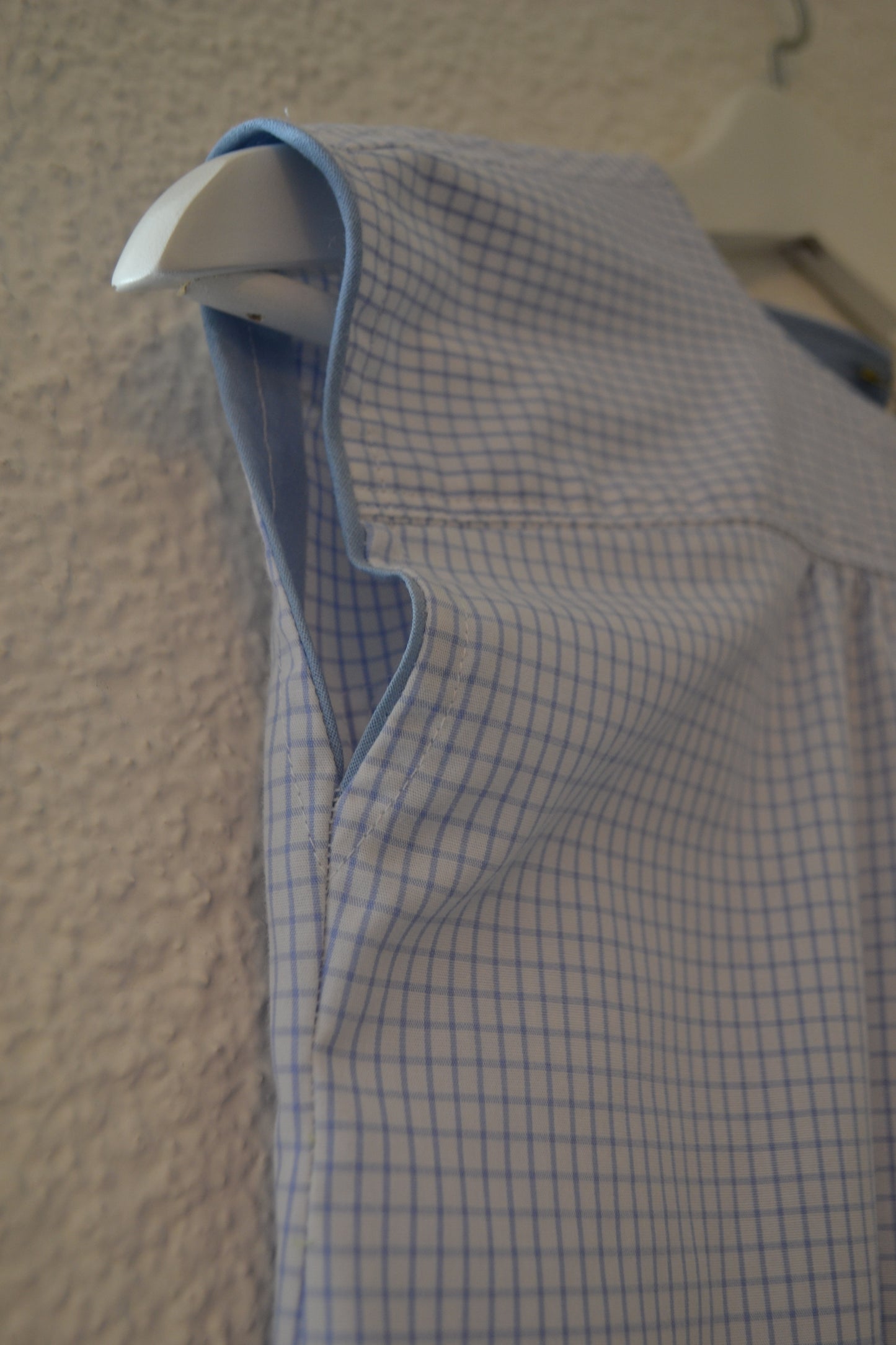 Baumwollkleid hellblau Karo Gr. 116