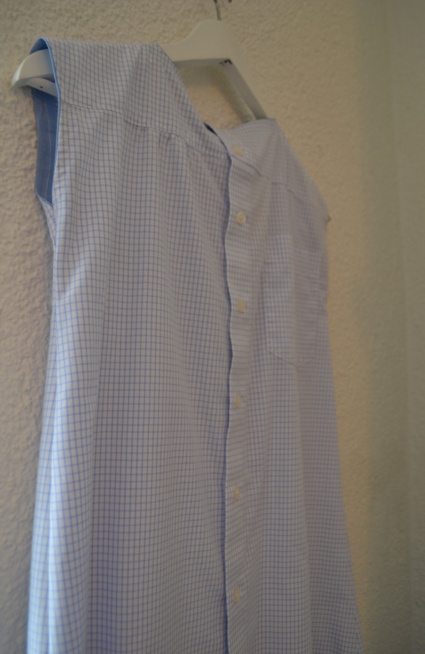 Baumwollkleid hellblau Karo Gr. 116