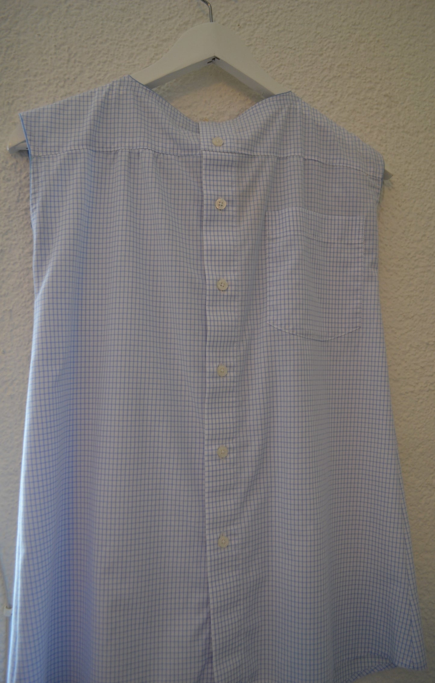 Baumwollkleid hellblau Karo Gr. 116