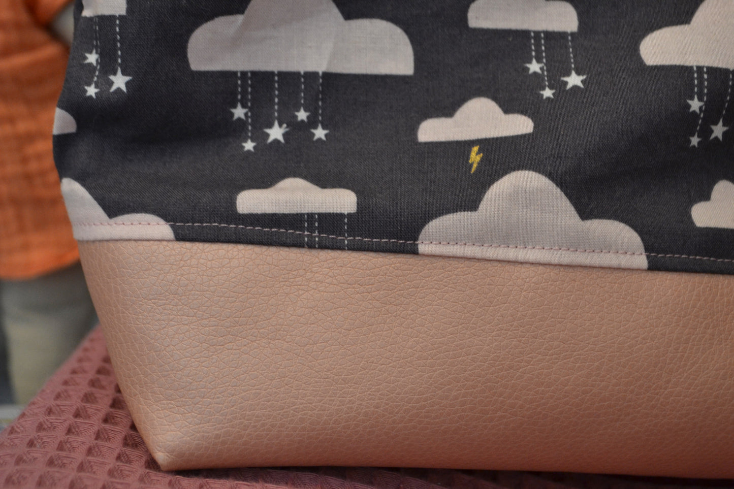 Kosmetiktasche "Rosa Wolken"