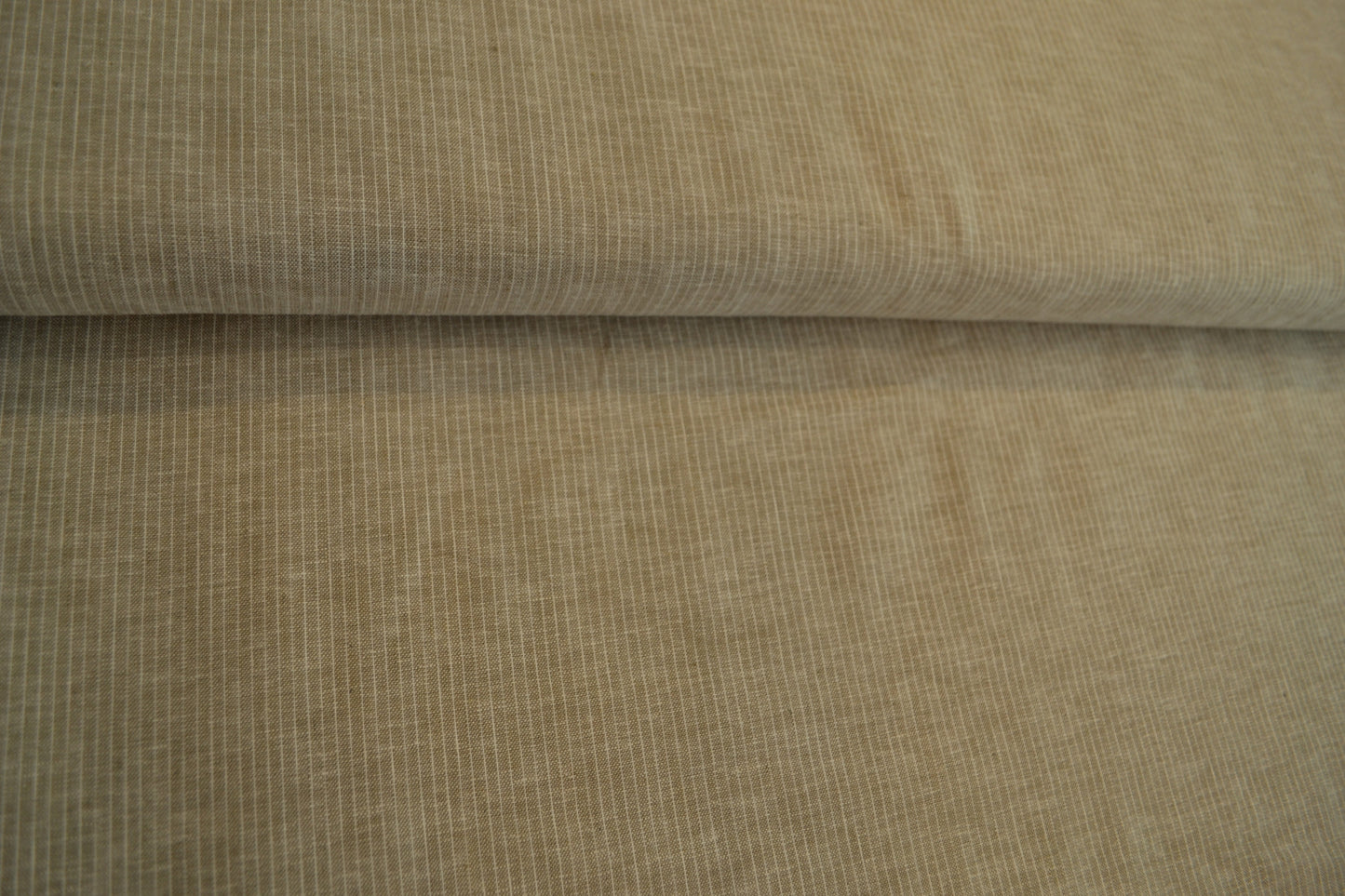 Baumwoll-Leinen Nadelstreifen weiß oliv *Breite 144cm*