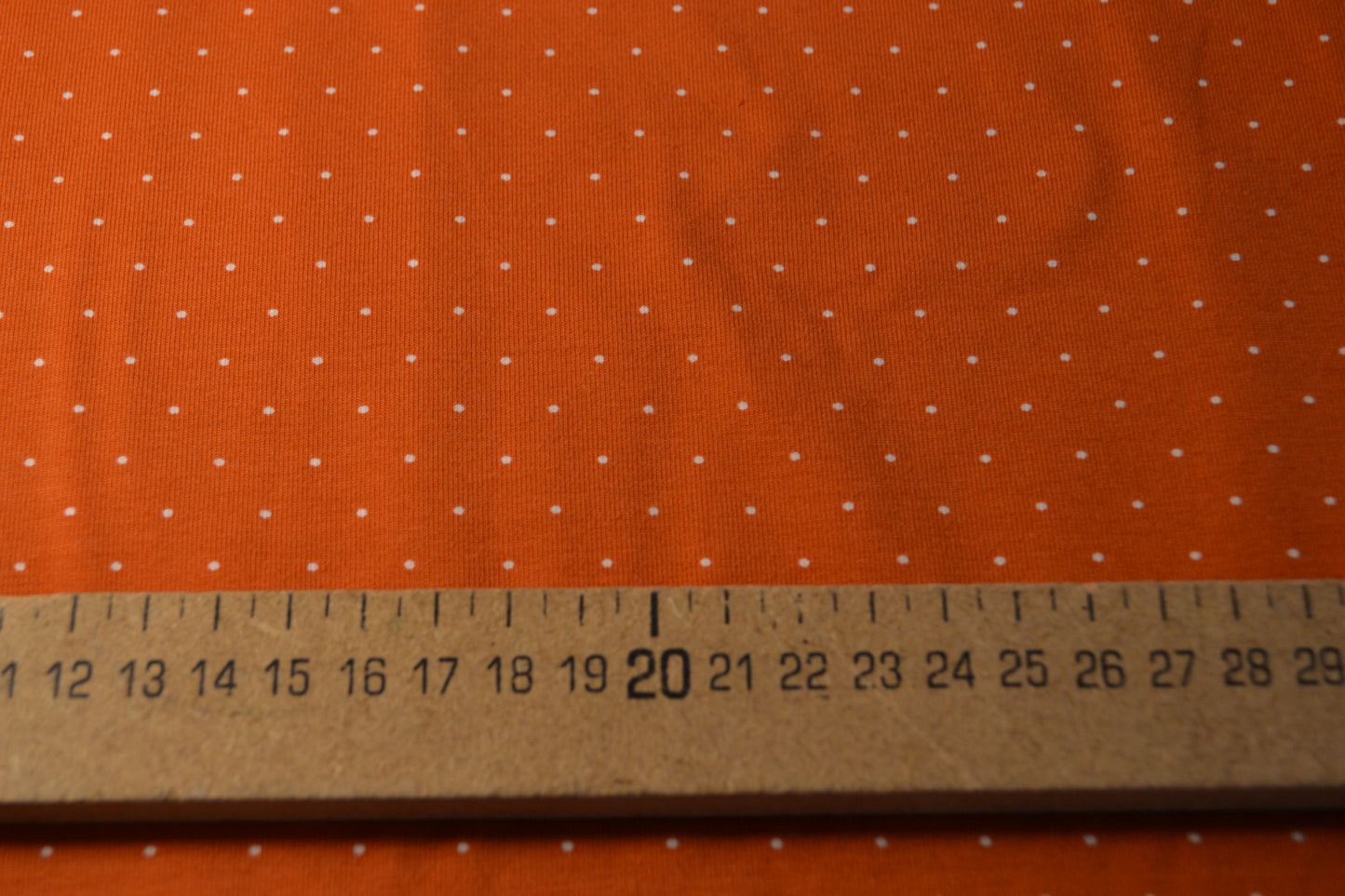 Baumwoll Jersey "Minidots kleine Punkte" weiß orange *Breite 150cm*