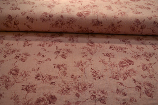 Baumwolle Vintage Rosen rosa *Breite 140cm*