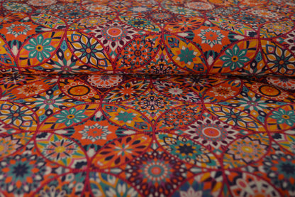 Baumwolle "Marocco Mandala" bunt rot *Breite 152 cm*