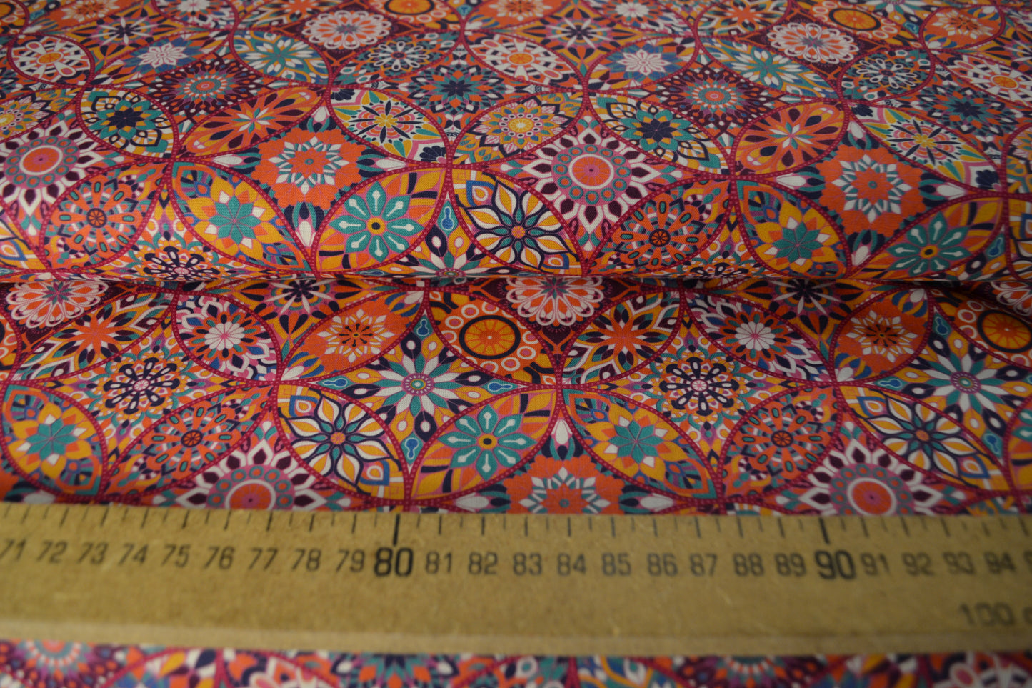 Baumwolle "Marocco Mandala" bunt rot *Breite 152 cm*