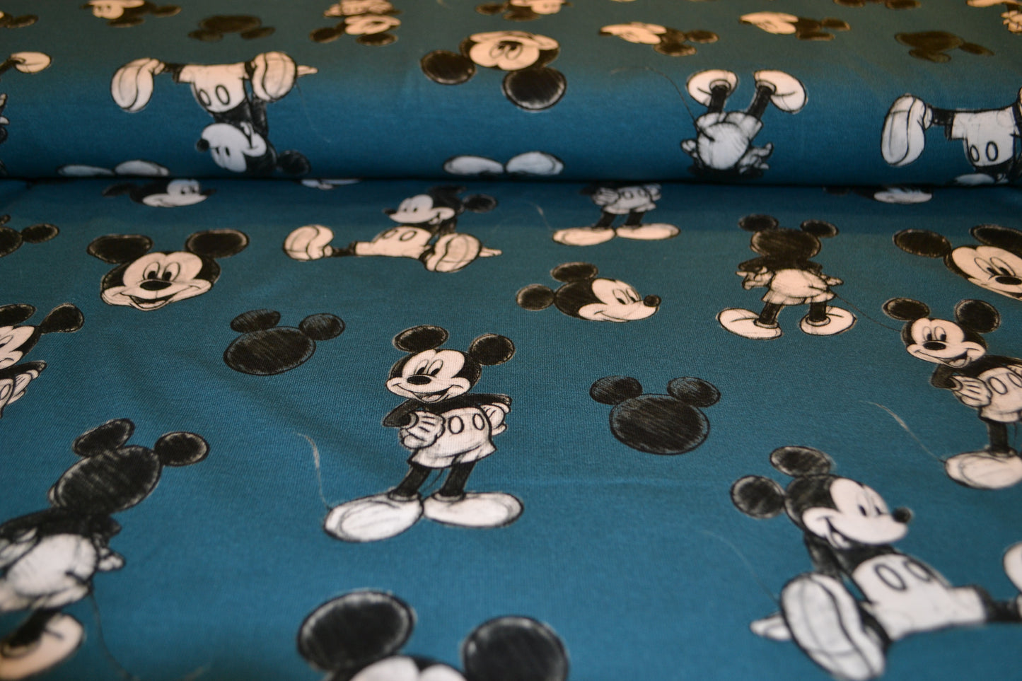 Baumwoll Jersey "Mickey Mouse" blau*Breite 144cm*