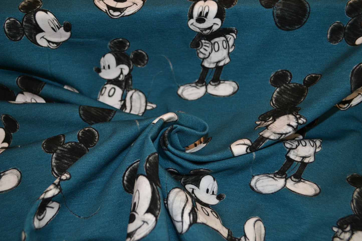 Baumwoll Jersey "Mickey Mouse" blau*Breite 144cm*