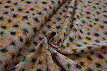 Baumwoll Jersey "Aquarell Blumen" rosé *Breite 151cm*