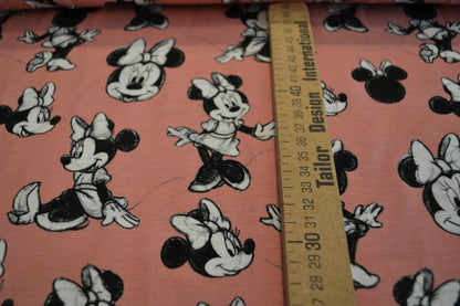 Baumwoll Jersey "Minnie Mouse" pfirsich *Breite 144cm*