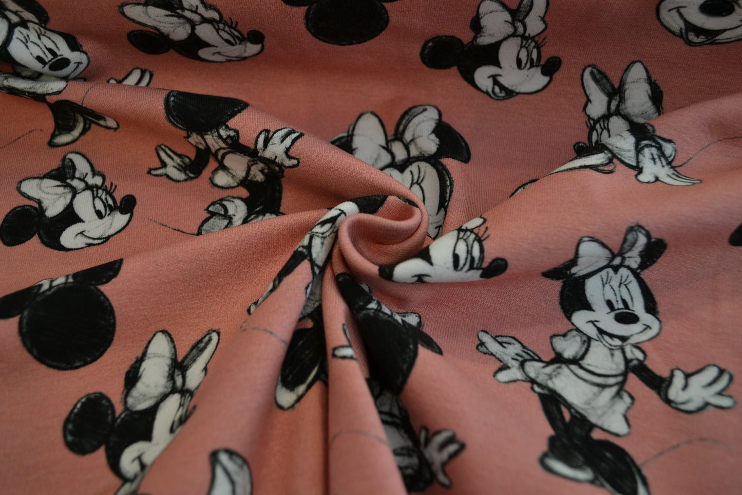 Baumwoll Jersey "Minnie Mouse" pfirsich *Breite 144cm*