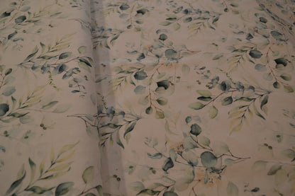 Baumwoll Jersey Eukalyptus grün weiß *Breite 160cm*
