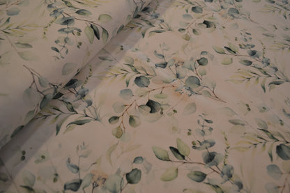 Baumwoll Jersey Eukalyptus grün weiß *Breite 160cm*