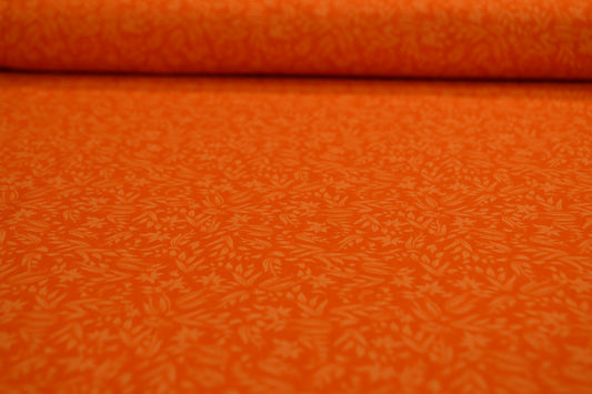 Baumwolle "Blumenmuster" orange *Breite 151 cm*