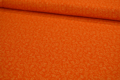 Baumwolle "Blumenmuster" orange *Breite 151 cm*