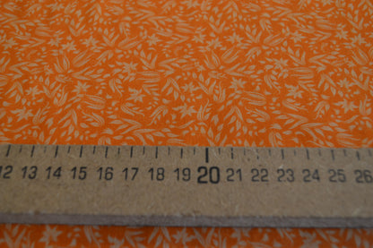 Baumwolle "Blumenmuster" orange *Breite 151 cm*