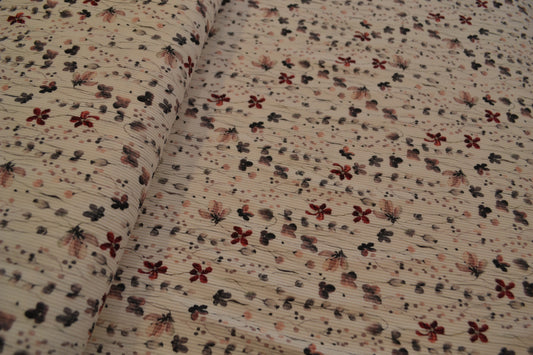 Rippersey "Blumen" berry rosé weiß *Breite 140cm*