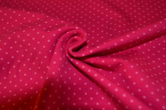 Baumwoll Jersey "Minidots kleine Punkte" rosa pink  *Breite 151cm*