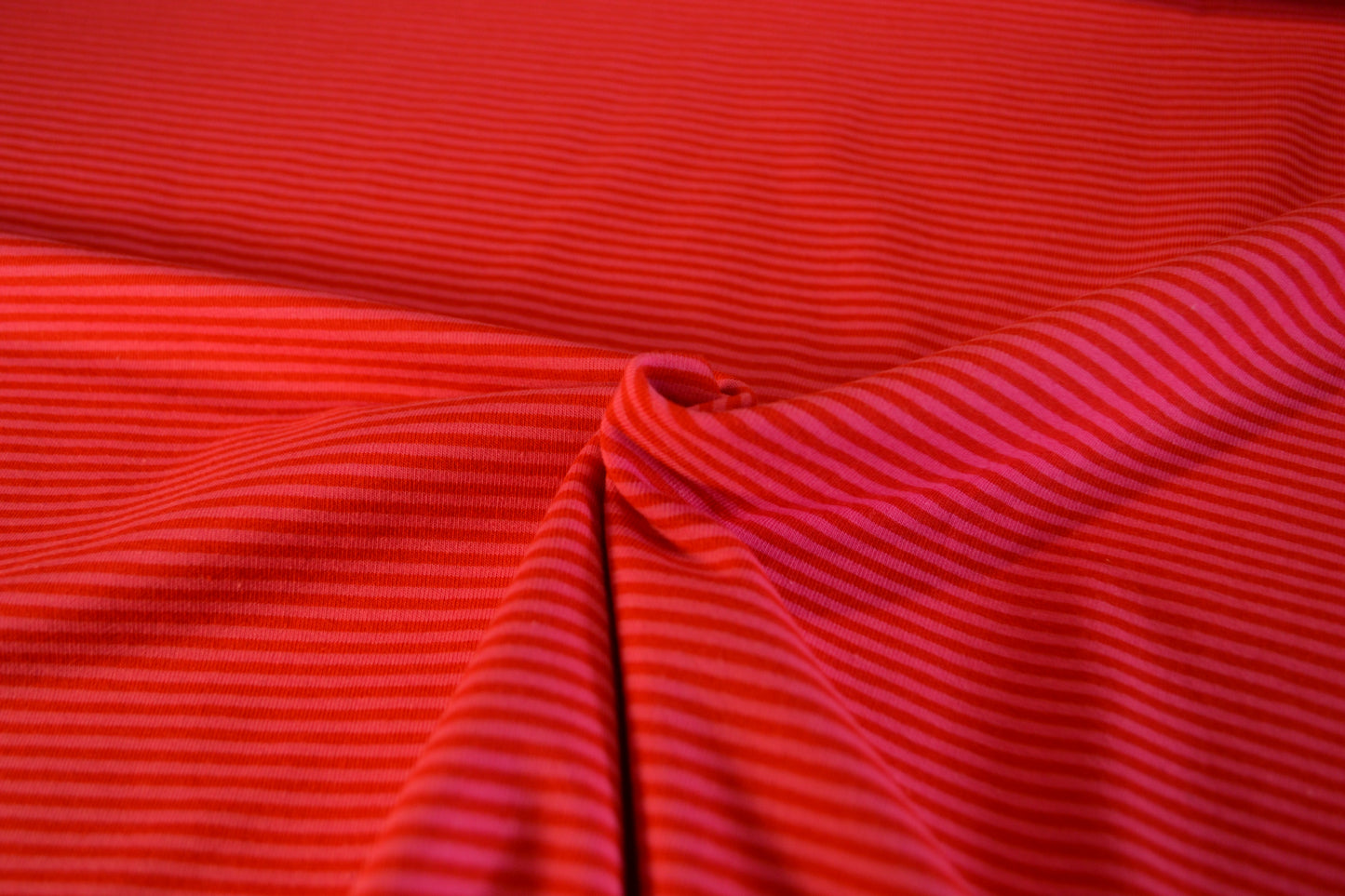 Baumwoll Jersey "Streifen" rot pink  *Breite 150cm*