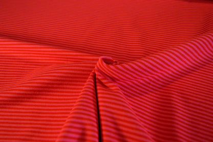 Baumwoll Jersey "Streifen" rot pink  *Breite 150cm*