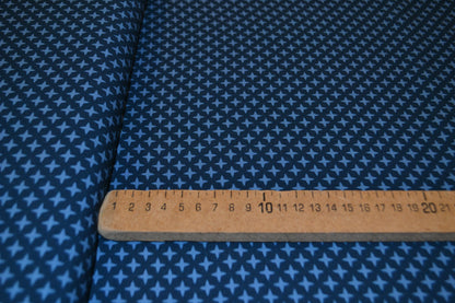 Viskose "Sterne" blau *Breite 146cm*