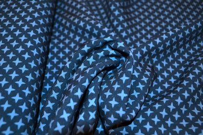 Viskose "Sterne" blau *Breite 146cm*