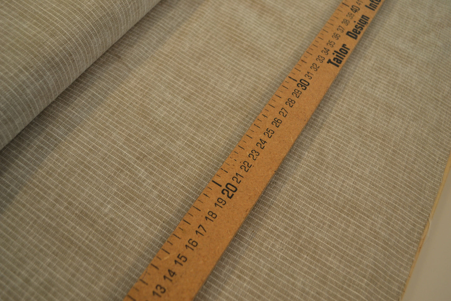 Baumwoll-Leinen Nadelstreifen weiß oliv *Breite 144cm*
