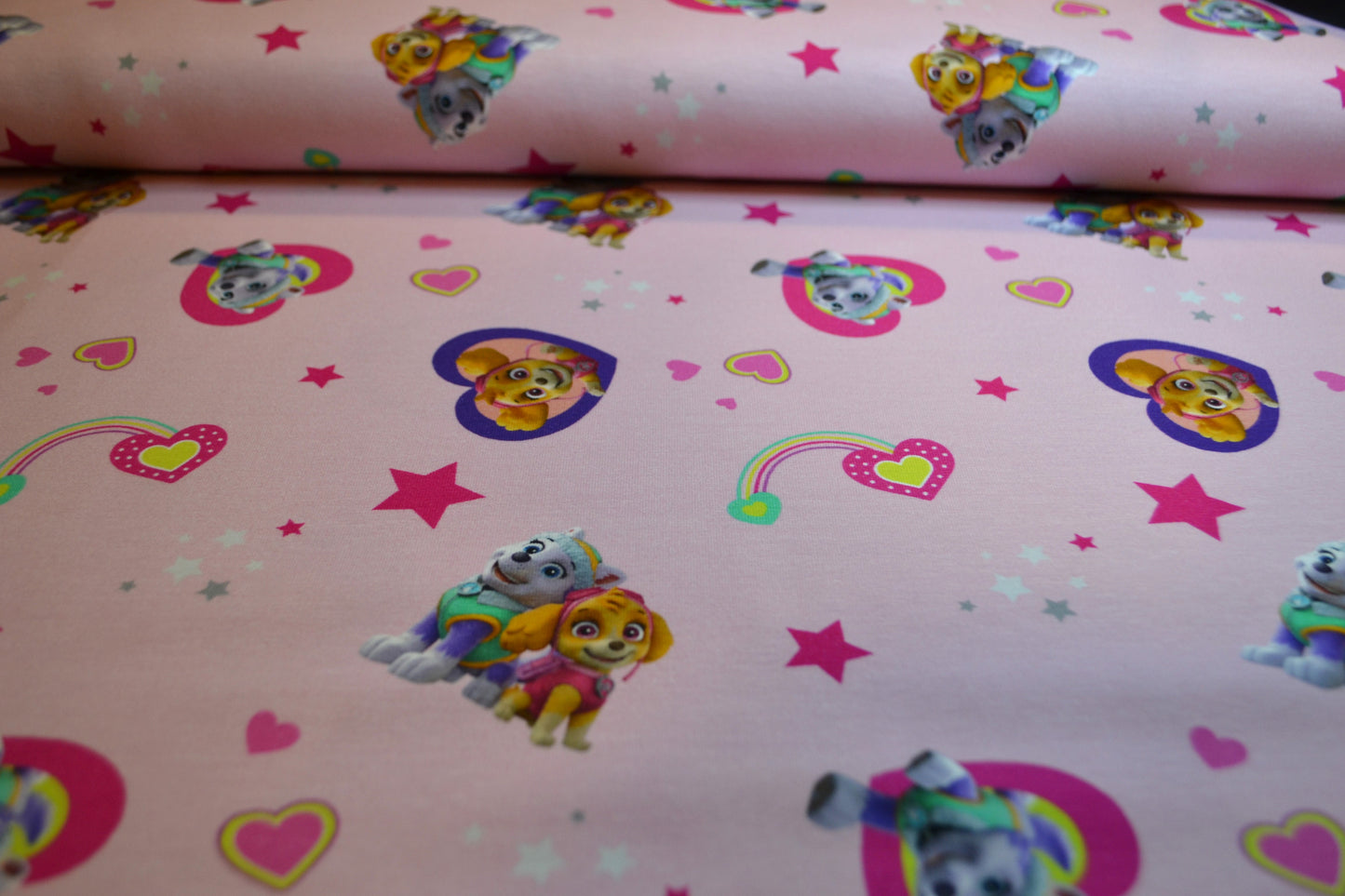 Baumwoll Jersey "Paw Patrol" rosa *Breite 150cm*