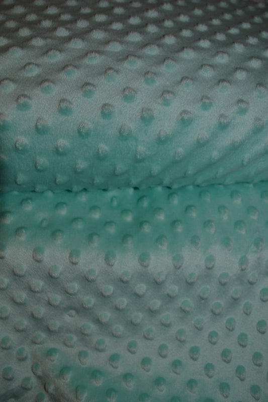 Bubble Fleece Minky Dots uni mint *Breite 186cm*