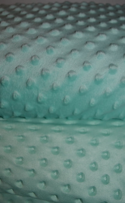 Bubble Fleece Minky Dots uni mint *Breite 186cm*