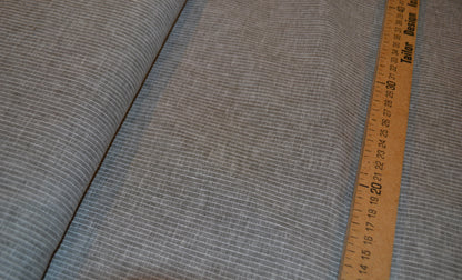 Baumwoll-Leinen Nadelstreifen weiß grau *Breite 144cm*