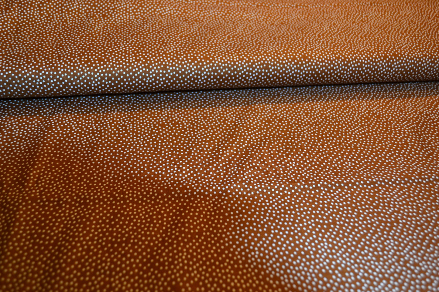Patchwork Baumwolle "Minidots kleine Punkte" weiß braun *Breite 110 cm*